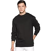 Klizzer Luxury Sweatshirt for Men’s 100% Cotton Crewneck Long Sleeve Heavyweight Regular Fit Pullover Warm Plain Top