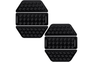 BeapTcely Black Snowboard Stomp Pads, Snowboard Grip Pad Anti Slip Mat Self Adhesive Rubber Ski Snowboard Stomp Pad Provides Extra Grip for Snowboarding for Men Women