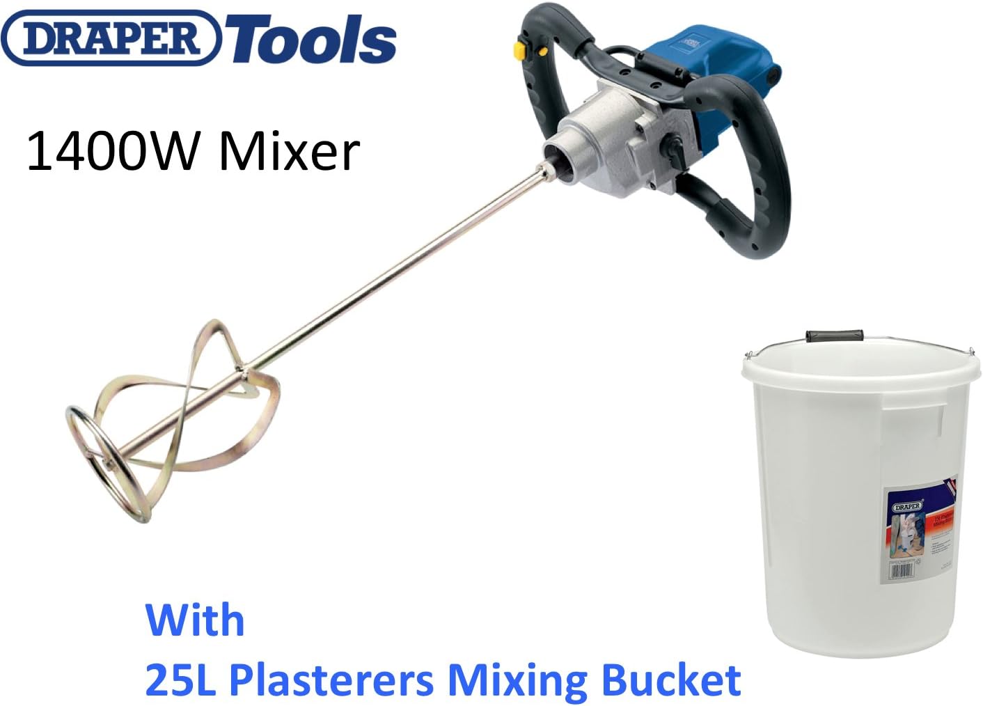 DRAPER Expert 09559 Power Mixer Plaster Mixing Drill 1400W 240V & 25
