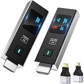 2026 New Wireless HDMI Transmitter and Receiver, 360FT/110M Extender 4K Decode 1080P@60Hz Output with LED Display, Plug&amp;Play 5.8+2.4G Streaming Video/Audio from PC/Laptop/TV Box to Monitor
