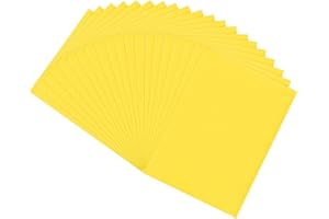 BIGUPHATE 20 PCS EVA Foam Sheets DIY Handcraft Materials 1mm Thick 15.7 x 11.8 Inches Yellow EVA Foam Papers for Arts and Crafts