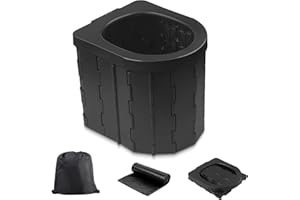 ZINYEME Portable Toilet for Camping, Potty Adults, Porta Travel Commode Bucket Car, Travel, Outdoor, Hiking, Backpack, Trips, Tent, Boat, Beach, Traffic Jam, Home