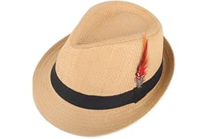 WESTEND Unisex Short Brim Fedora - Hats for Men & Women + Straw Fedora Hats, Cooling Mesh Hats, Fashion Fedora Hats 2024