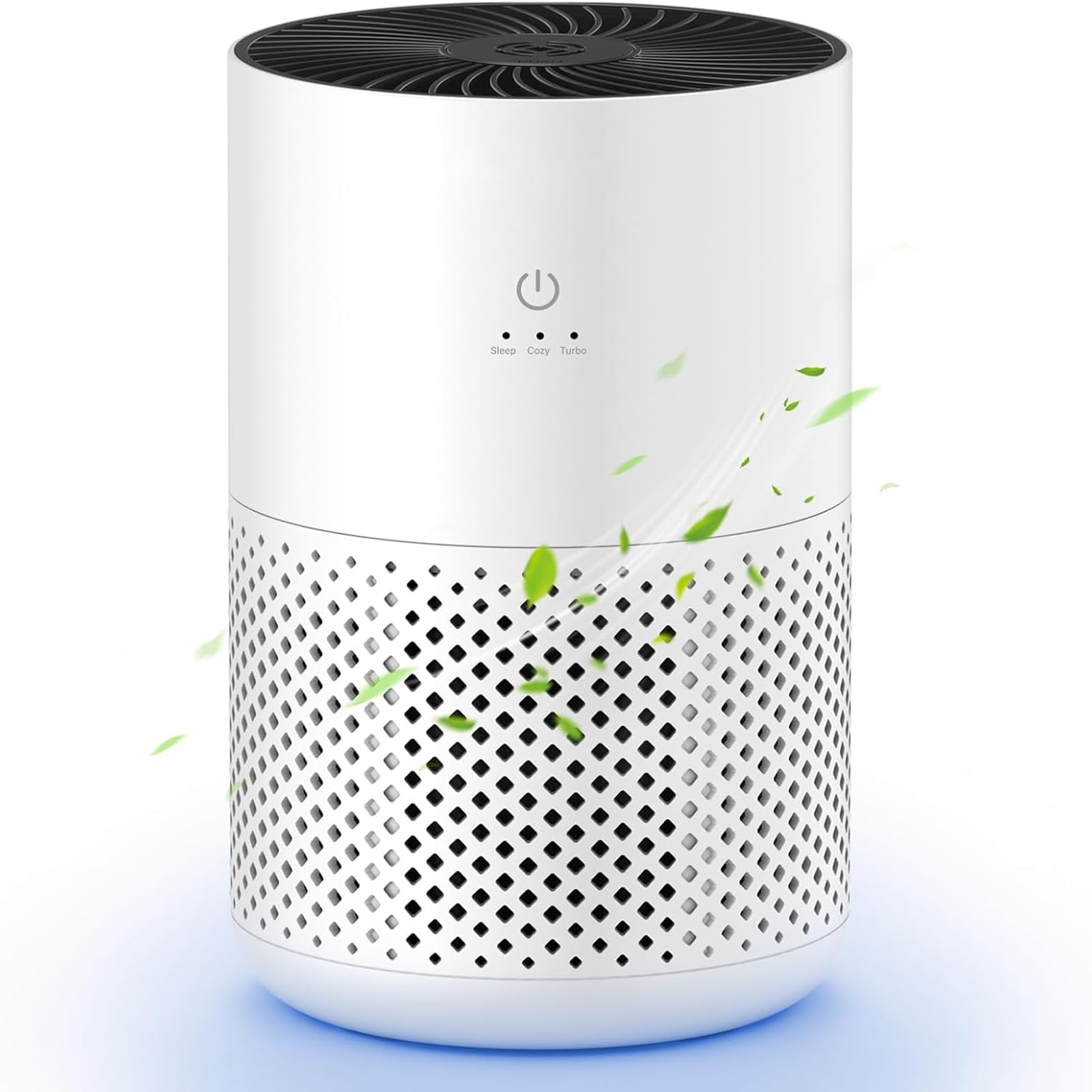 Air Purifiers for Bedroom up to 588 Ft², 20dB Bedroom Air Purifier for Small Room Removes Dust Pets Hair Smoke Odor with Aromatherapy Function(White)