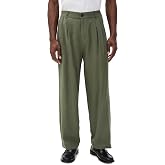 OBEY Men's Foster Pleated Linen Pants