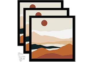 ijuerybai Black 20x20 Picture Frame Set of 3, High Transparent Frame for 20 By 20 Square Photo Collage Canvas Poster Size Wal