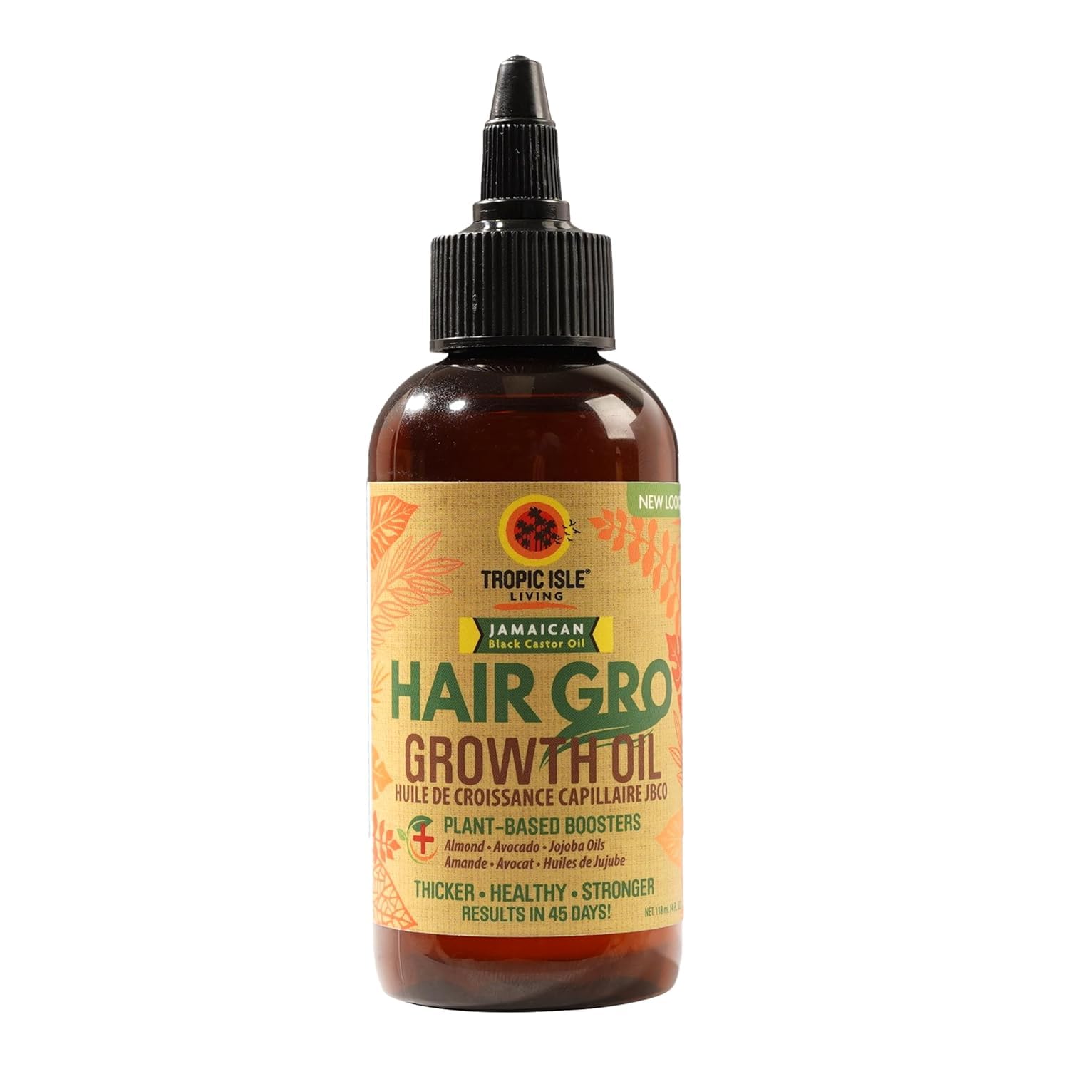 Jamaican Black Castor Oil Hair Growth Oil 118ml | Plant-Based Boosters Almond, Avocado & Jojoba Oils | Feeds Hair Follicles | Prevents Breakage & Excess Hair Loss