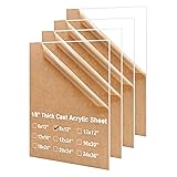 KINLINK 8x12 Plexiglass Sheets 1/8 inch-3mm Clear