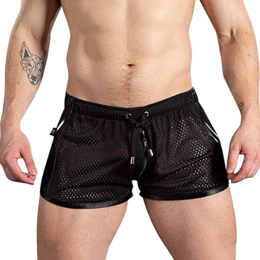 Men Swim Brief Sexy Fast-Drying Breathable Underpant Elegant Beach Shorts Summer Swimming Trunks with Zipper Pocket
