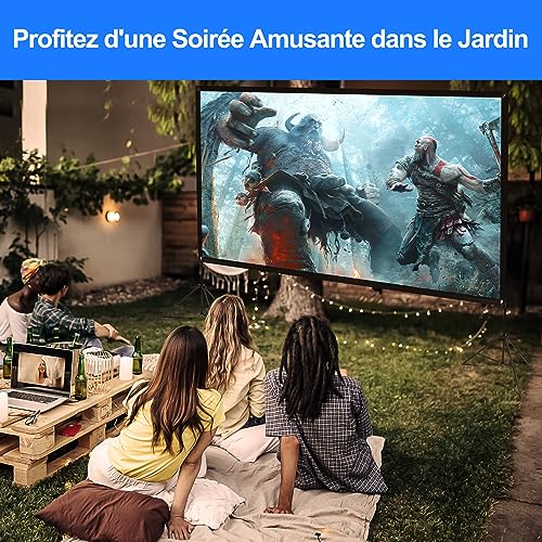 VISULAPEX 120" Projection Screen with Stand, 4K HD 16:9 Foldable Screen Projector on Stand, Tripod Screen with Portable Bag for Cinema Home Office Travel