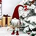 ITOMTE Handmade Swedish Tomte, Santa - Standing Figurines Plush Gnome with Spring - Home Christmas Ornaments Gifts Christmas Decoration Table Decor - Red