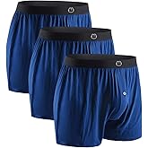 MORNIUNDER Mens Boxers Short 3 Pack Boxers for Men Soft Comfortable Breathable Underwear