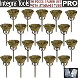 Integra; RT- 20BC 20PC Brass Bristle Cup Brushes Accessories For Rotary Tools