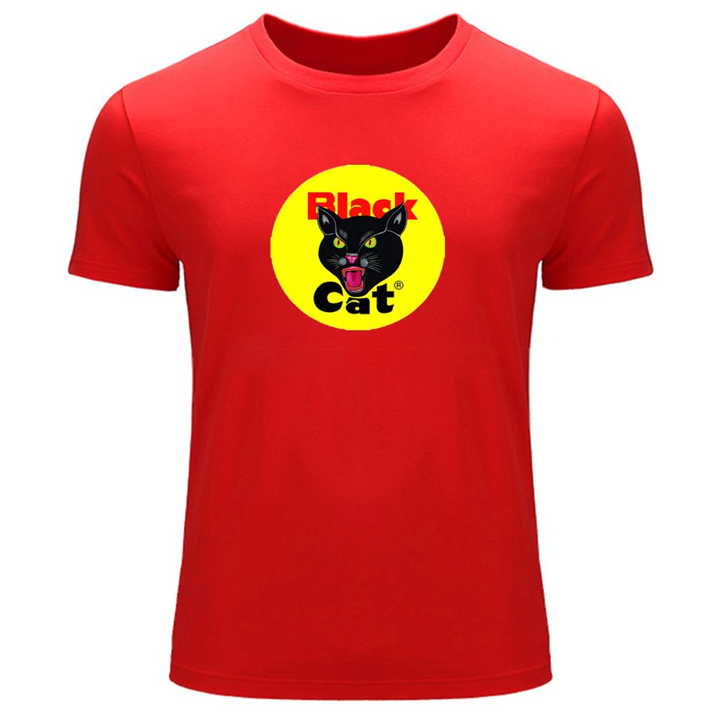 Black Cat Fireworks Logo For Men's Tshirt Tee Outlet
