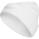 adidas Women's Script Beanie, standard fit cuffed acrylic knit hat/cap for winter