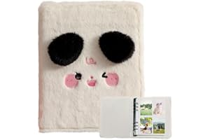 WAYUTO Cartoon Kpop Photocard Binder Plush with 30Pcs Inner Pages Kpop Photocard Album Kpop Photocard Book Kpop Photocard Holder Kpop Photocard Organizer for Kpop Enthusiast White