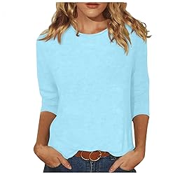 3/4 Sleeve Blouses for Women Casual Womens Summer