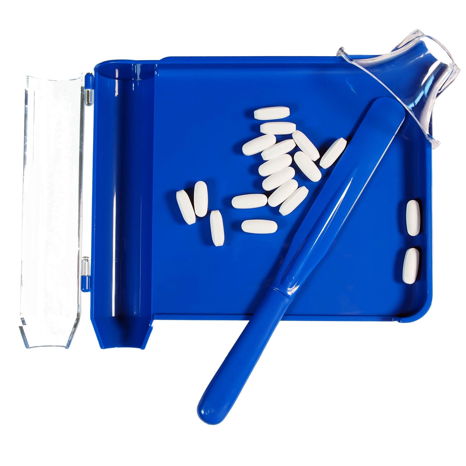 Photo 1 of Upgraded Pill Counter Tray with Spatula - Larger Tray and Added Guide Cap, Convenient Pill Counting Tray for More Pills Each Time, No More Falling