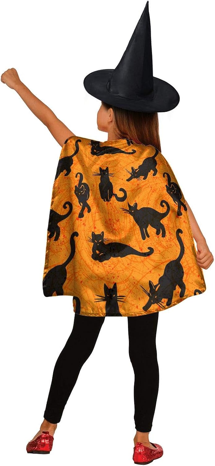 Orange Cat Halloween Cape Halloween Costume Cloak Party