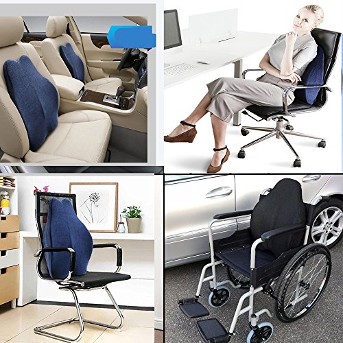 Lumbar Support Pillow is Orthopedic Design for Back Pain Relief ,Lumbar Support Back Cushion with Premium Adjustable Strap and Washable Cover for Easy Posture in the Car, Office or Home Chair Plane … - Thumbnail 6