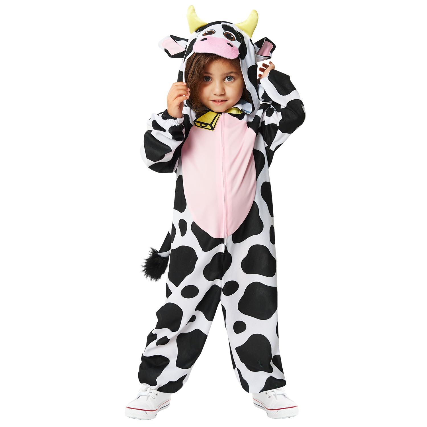 Amscan 9916832 - Kids World Book Day Cow Hooded Jumpsuit Fancy Dress Costume Age: 10-12 Yrs