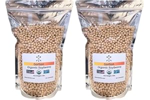Gorlion Organic Soybeans 6 Pounds (Two 3 lb Bags) Identity Preserved (IP). Great for Tofu and Soy Milk. Dry soy beans