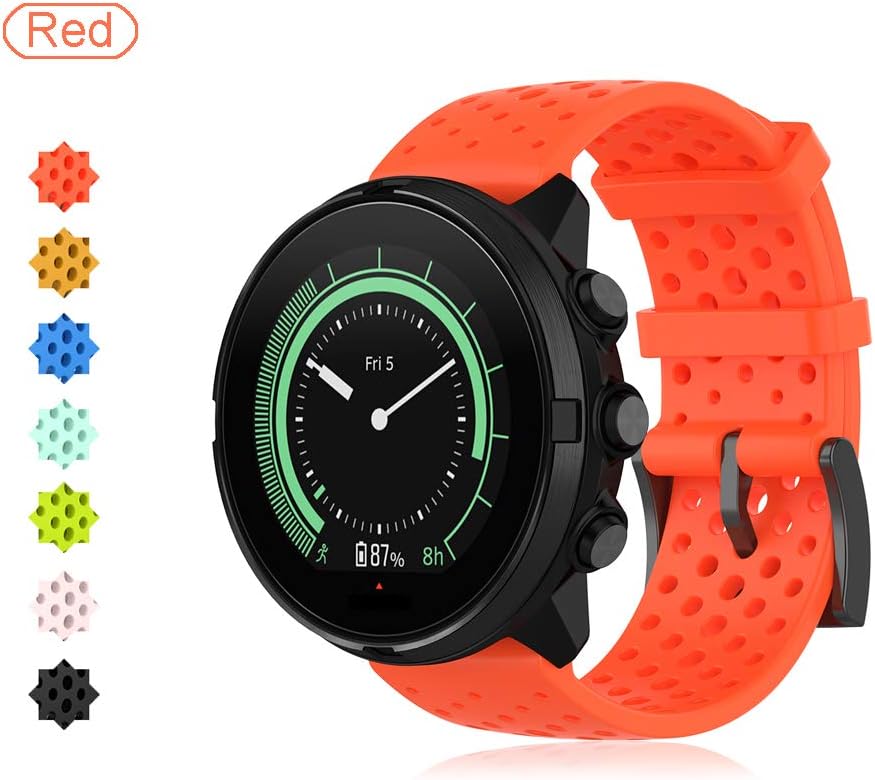 Strap for Suunto 9, Silicone Watchband Sport Fitness Band for Suunto Spartan Sport Wrist HR Baro/Suunto 9 /Suunto TRAVERSE