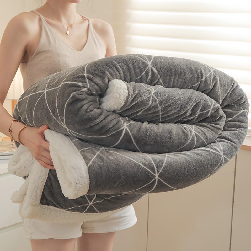 Photo 1 of PAJEO Sherpa Fleece Throw Blanket for Couch - Thick and Warm Bed Blanket Dual Sided,Soft Fuzzy Plush Throw Blanket,Throw Size 40x60 Inches