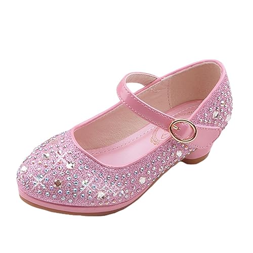 O&N Prinzessin Gelee Partei Absatz-Schuhe Sandalen für Kinder Glanz Prinzessin mit Kunstdiamond