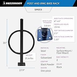 Sandbaggy Commercial Bike Racks - Galvanized Steel