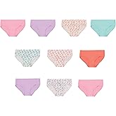 Hanes Girls and Toddler Underwear, Cotton Knit Tagless Brief, Hipster, and Bikini Panties, Multipack (Colors May Vary)