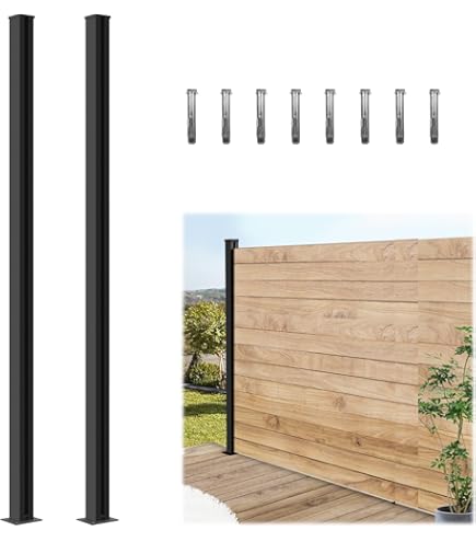 Stratco Aluminum Fence Post - 94" Tall, 2.5" Wide, One-Way End Post (White)