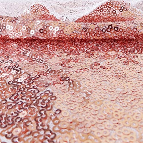 2pcs Rose Gold Sequin Table Runners,12 X 108 Inch Glitter Rose Gold Table Runner for Wedding Birthday Bachelorette Baby Shower Party Supplies - Thumbnail 5