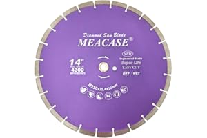 Meacase 14 inch General Purpose Segmented Diamond Saw Blade for Concrete Masonry Brick Block Stone