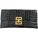 Verdusa Women's Clutch Evening Bags Trendy Envelope Handbags Metallic Purses Formal Wedding