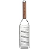Microplane Master Series Wood Handle Stainless Steel Frame Coarse Blade Cheese Grater