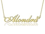 Alondra Heart Name Necklace 18k Gold Plated
