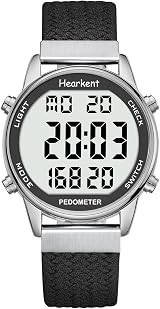 Hearkent Pedometer Watch for Women – Step Calorie Counter, 30M Waterproof, Non