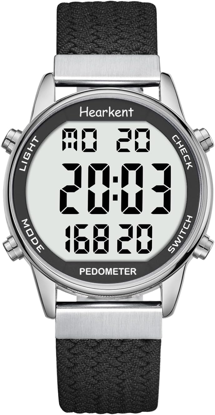 Hearkent Pedometer Watch for Women – Step Calorie Counter, 30M Waterproof, Non