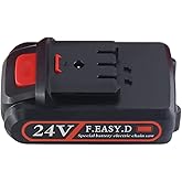Snowtaros 24V Chainsaw Battery, Compatible for 4 Inch / 6 Inch Mini Handheld Electric Chainsaw, Replacement Battery for Mini Electric Chain Saw