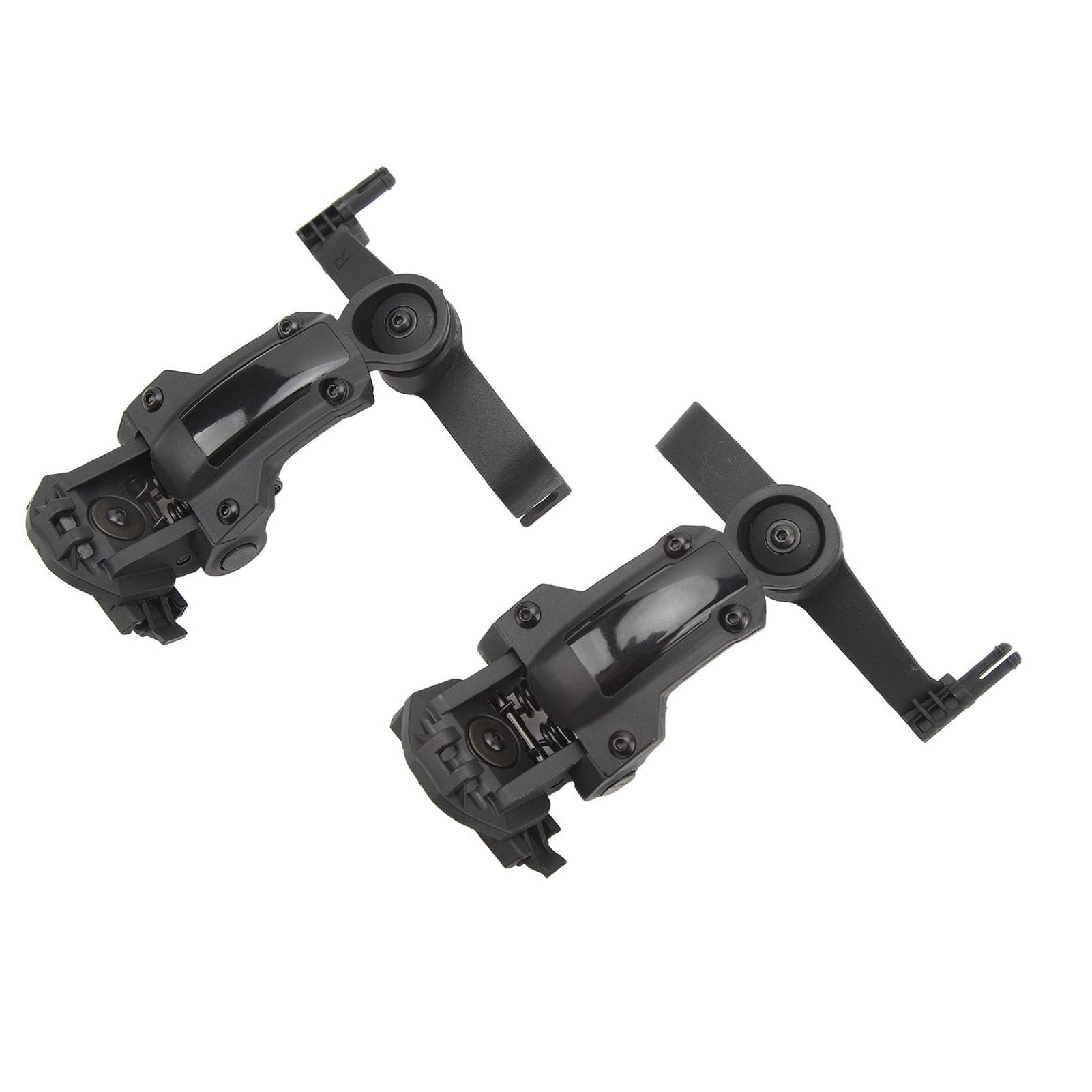 LJCM Helmet Rail Adapter Headphone Mount, Ventilation Wide Compatibility Easy To Install Adjustable Headset Rail Mount Bracket Nylon for Shooting Training (Black)