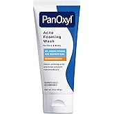 PanOxyl Acne Foaming Wash for face & body Benzoyl Peroxide 10% Maximum Strength Antimicrobial, 3 oz. - Travel Size