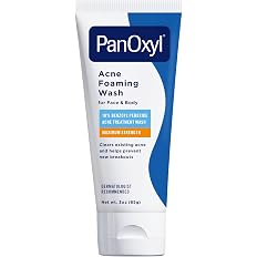 PanOxyl Acne Foaming Wash, 10% Benzoyl Peroxide, For Face & Body, 3 oz