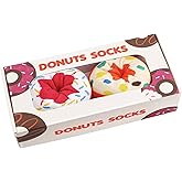 AGRIMONY Funny Donut Macaron Socks Box for Women Girls Teens - Fun Novelty Cute Funky Cotton Socks Birthday Christmas Gifts