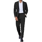 COOFANDY Men's 2 Piece Suits Classic Fit Two Button Blazer Pants Set for Casual Business Wedding