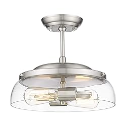 EAPUDUN Semi Flush Mount Ceiling Light, 2-Light