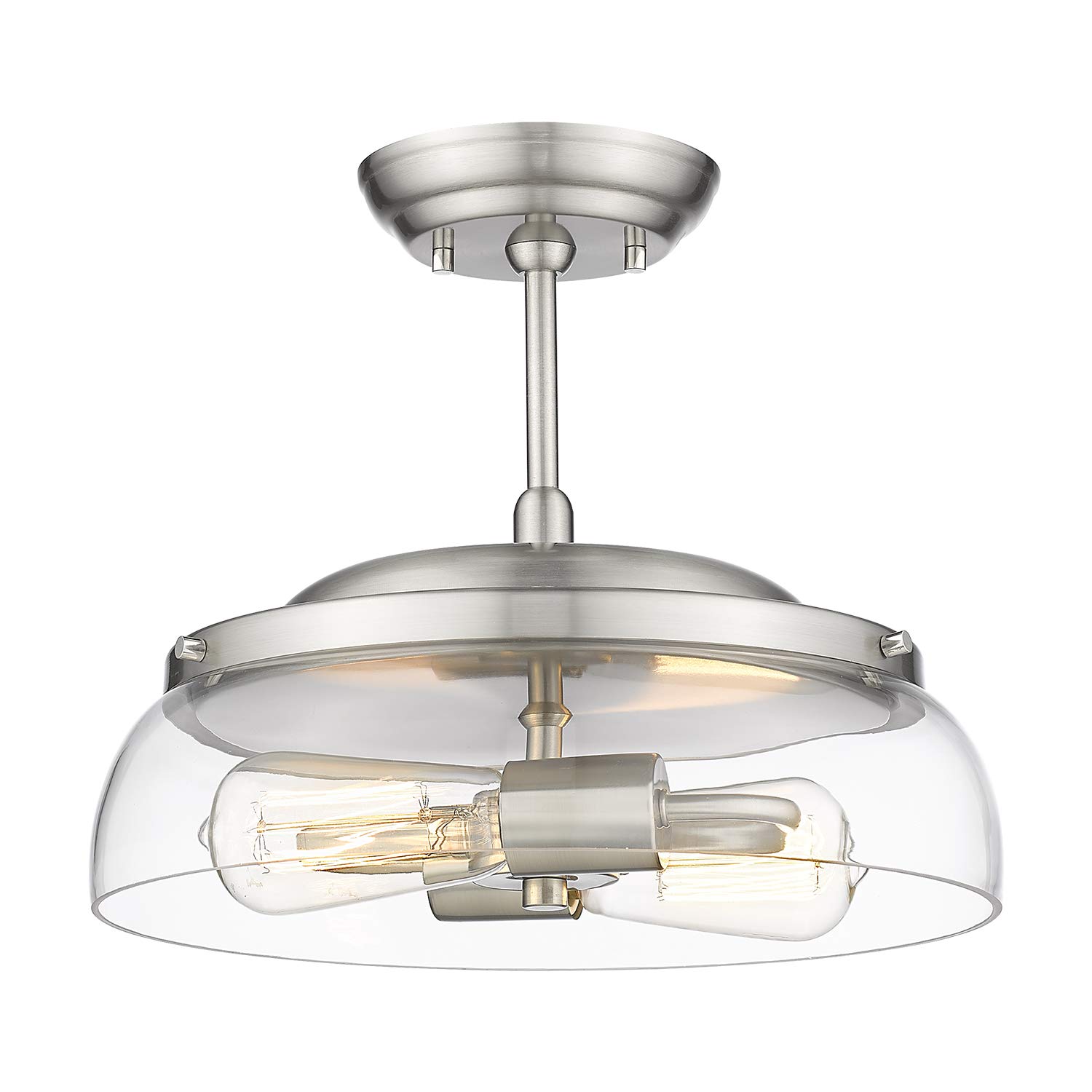 EAPUDUN Semi Flush Mount Ceiling Light, 2-Light
