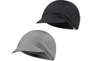 aoozleny Summer Breathable Bicycle Cycling Cap,Sweat-Absorbing Biking Caps for Women Men Running Outdoor Sports,Set of 2