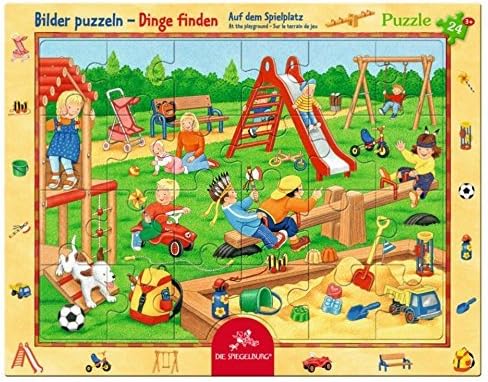 Spiegelburg 24 piece At The Playground Frame Puzzle, 37 x 29 cm, Model# 11413 by Spiegelburg
