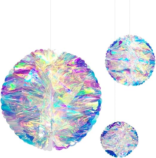 Amazon Com Nicrolandee Hanging Decorations Iridescent Honeycomb